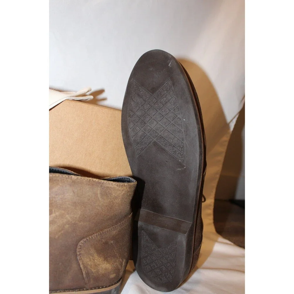 NISOLO MEN'S DAYTRIPPER CHUKKA LEATHER BOOTS WAXED BROWN SZ 10 NIB‎